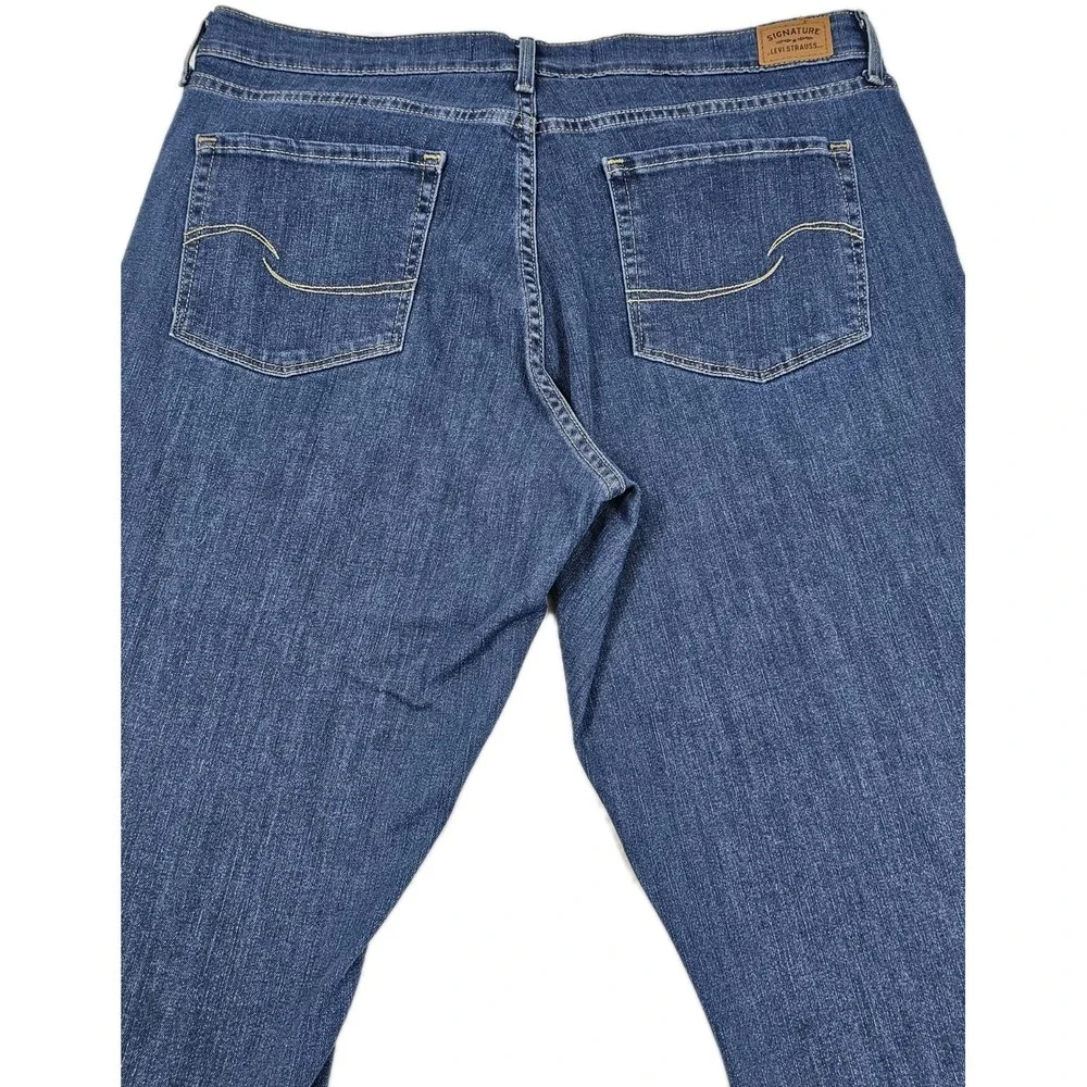 Signature‎ by Levi's Strauss Mid Rise Bootcut Denim Blue Jeans Womens 16S 33x30